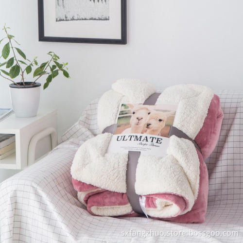 solid color luxury super cozy heavy weight sherpa throw winter blanket